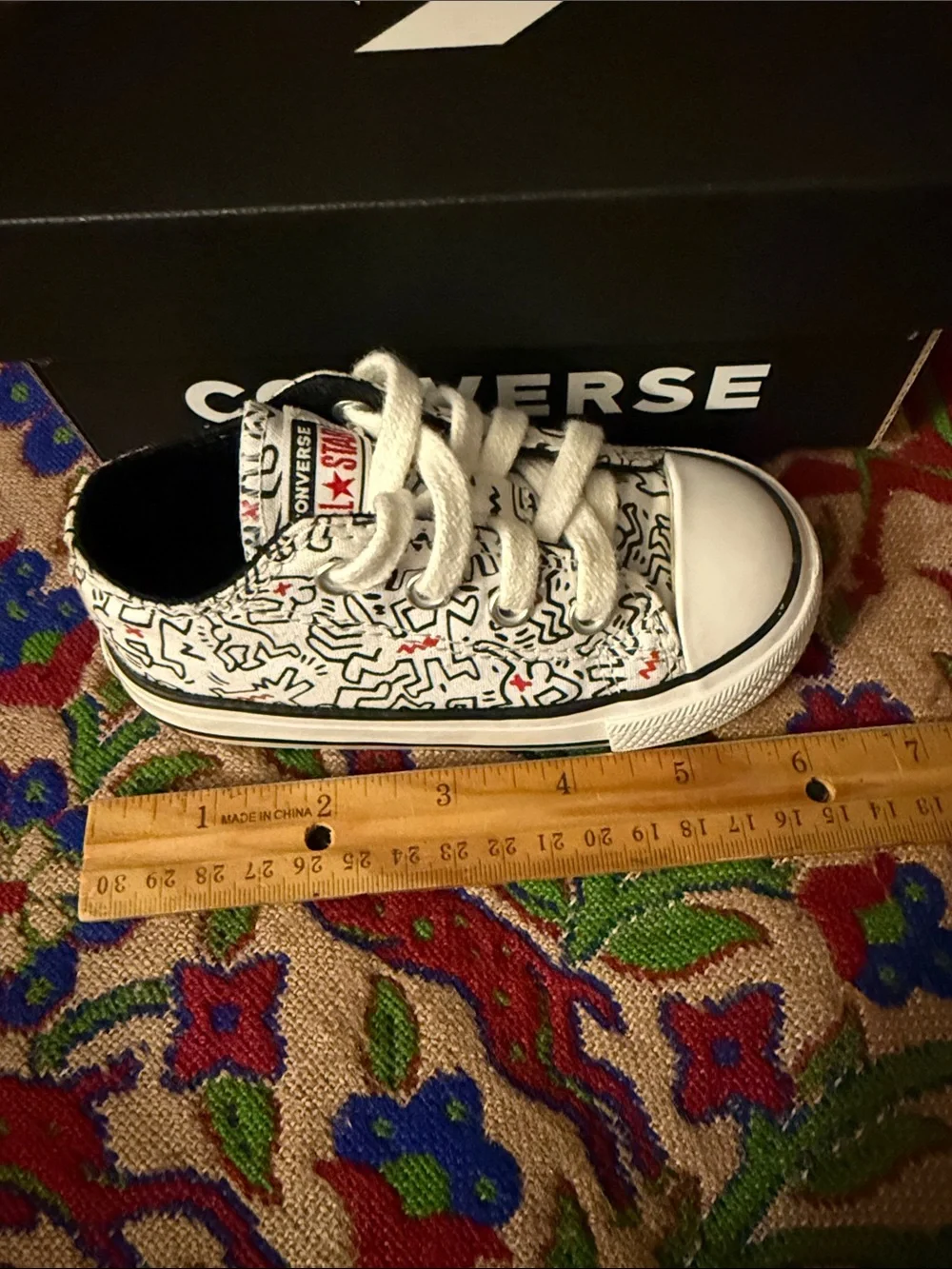 Converse Infant White/Black Low-Top Sneakers